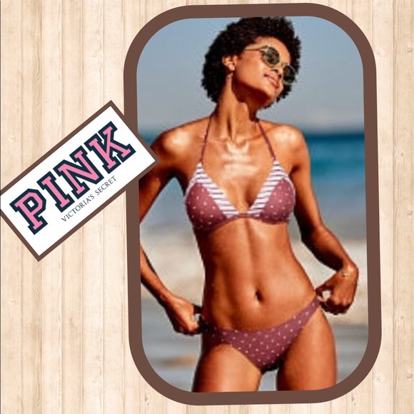 PINK Victoria's Secret Other - NEW VS PINK Reversible Triangle Bikini Top